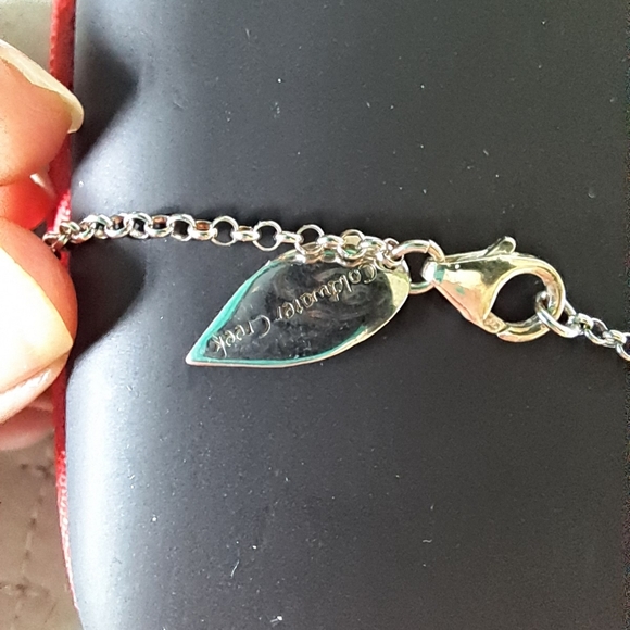 Vintage Sterling Silver Coldwater Creek Sea Green Chalcedony Designer Necklace - Picture 2 of 9